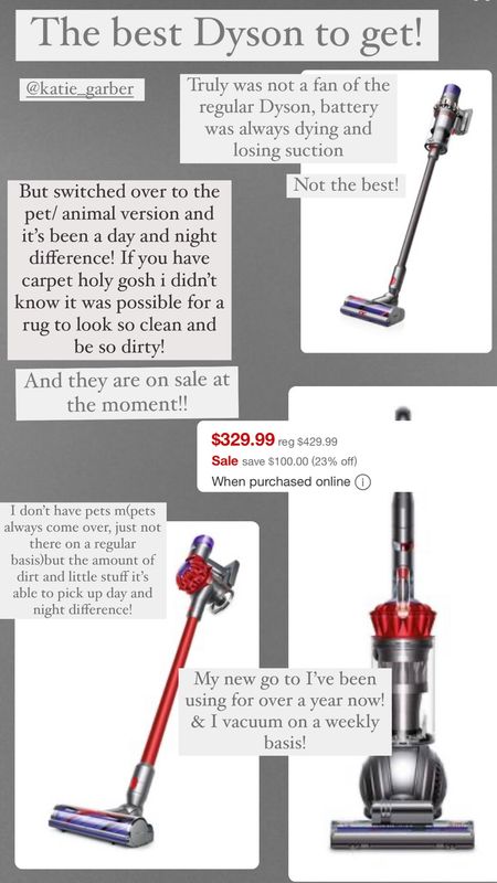 Go with the Dyson animal vacuum if you don’t love it before 30 day’s return it but definitely a new game changer !||Sale of the day || sale || Dyson | Dyson vacuum ||

#LTKFind #LTKsalealert #LTKhome