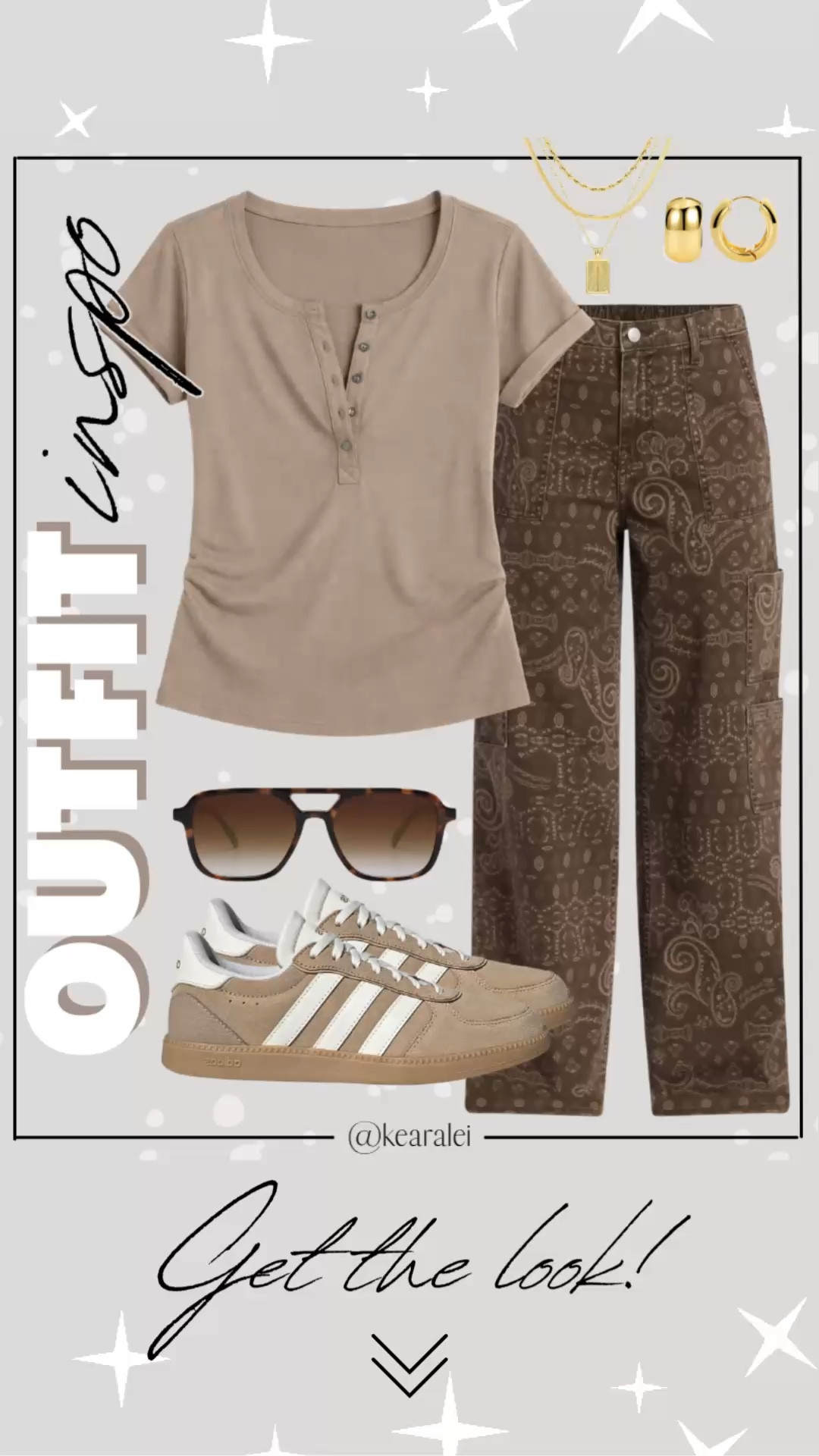 Spring outfits 2026 fall summer outfits cool mom outfit Amazon fashion brown bandana print paisley pattern cargo pocket pants bandana Pants Women Baggy Y2K Camouflage Cargo Pants High Waisted Wide Leg jeans denim Olive green utility jacket army green jackets with ribbed white tank top tan brown khaki beige adidas sambas sneakers shoes with tan puffer quilted carry all bag bum bag purse crossbody aviator sunglasses quilted puffer bum bag crossbody purse bumbag carryall || #amazon #outfit #walmart #spring #summer #freepeople #fall #affordable #cargo
.
.
.

Fitness Wear, Activewear, exercise outfit, workout leggings, sports bra, Lulu lemon, free people motion active athleisure Amazon fashion, teacher outfits, business casual, casual outfits, neutrals, street style, Midi skirt, Maxi Dress, Swimsuit, Bikini, Travel, skinny Jeans, Puffer Jackets, Concert Outfits, Cocktail Dresses, Sweater dress, Sweaters, cardigans Fleece Pullovers, hoodies, button-downs, Oversized Sweatshirts, Jeans, High Waisted Leggings, dresses, joggers, fall Fashion, winter fashion, leather jacket, Sherpa jackets, Deals, shacket, Plaid Shirt Jackets, apple watch bands, lounge set, Date Night Outfits, Vacation outfits, Mom jeans, shorts, sunglasses, Disney outfits, Romper, jumpsuit, Airport outfits, biker shorts, Weekender bag, plus size fashion, Stanley cup tumbler Target, Abercrombie and fitch, Amazon, Shein, Nordstrom, H&M, forever 21, forever21, Walmart, asos, Nordstrom rack, Nike, adidas, Vans, Quay, Tarte, Sephora, lululemon, free people, j crew jcrew factory, old navy


#LTKootd #LTKSeasonal #LTKSaleAlert