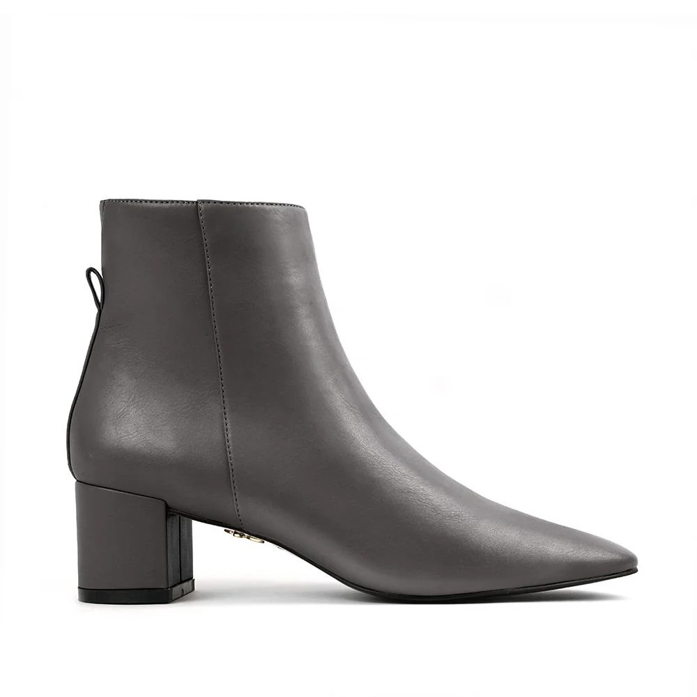 HEDY ANKLE BOOT 11 / Charcoal | VEERAH Designer Vegan Shoes