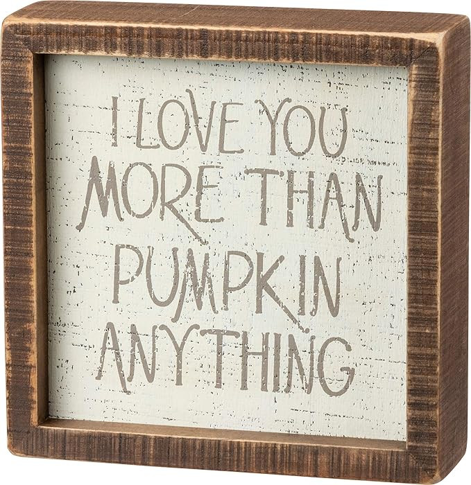 Primitives by Kathy Inset Fall Décor, 6 x 6-Inch, Love You More | Amazon (US)