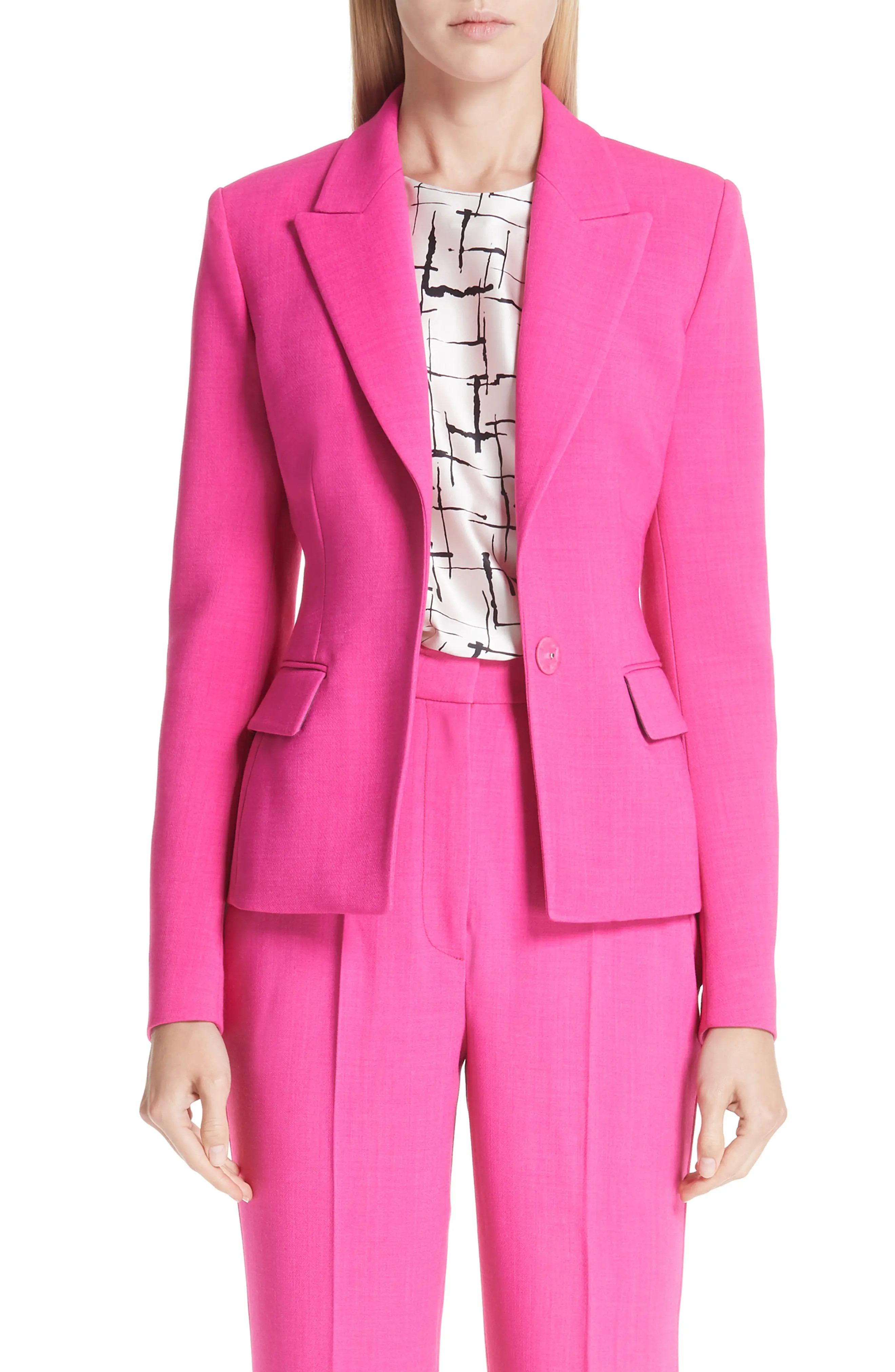 Women's Roksanda Cady Blazer, Size 2 US / 6 UK - Pink | Nordstrom