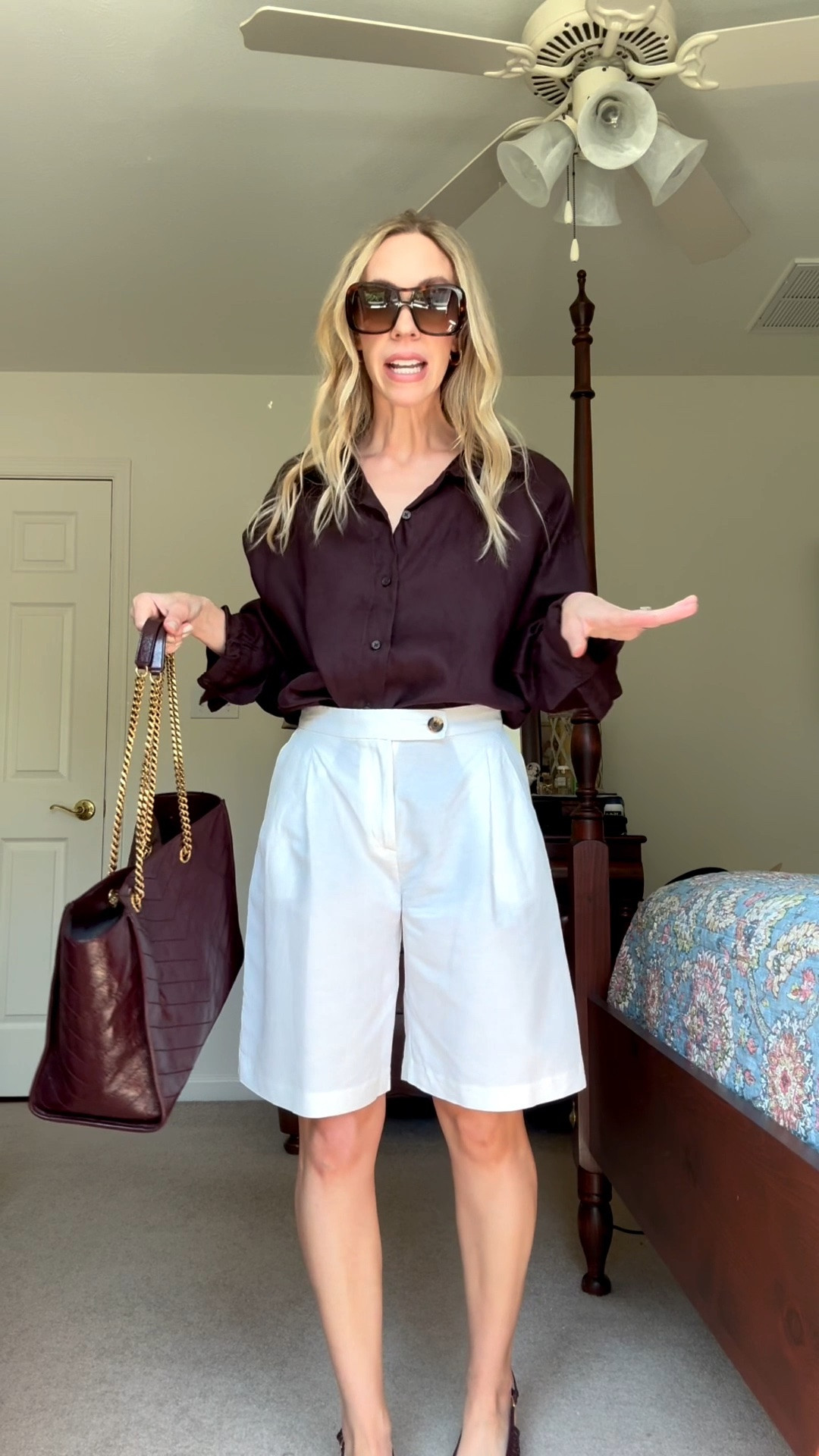 These linen blend bermuda shorts are so flattering and under $30! Wearing size 2

#LTKootd #LTKdayinmylife #LTKgrwm