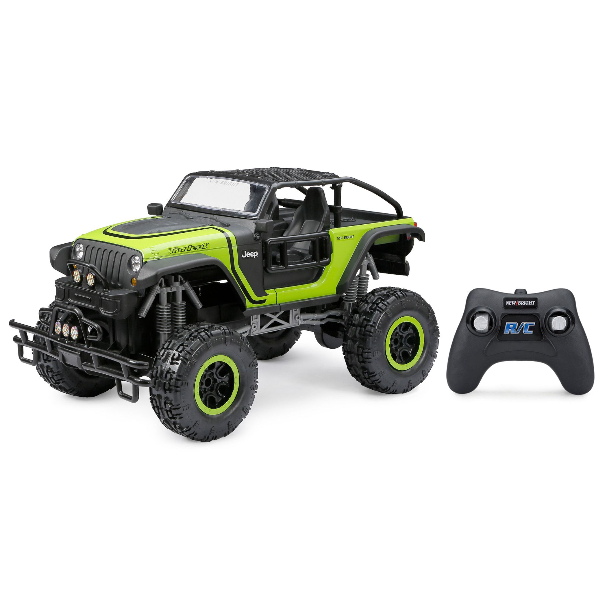 New Bright (1:8) Jeep Trailcat Battery Radio Control Green Truck, 60849UW | Walmart (US)