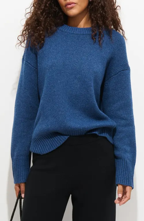 Alex Mill Nottinghill Merino Wool Blend Sweater in Indigo at Nordstrom, Size X-Large | Nordstrom