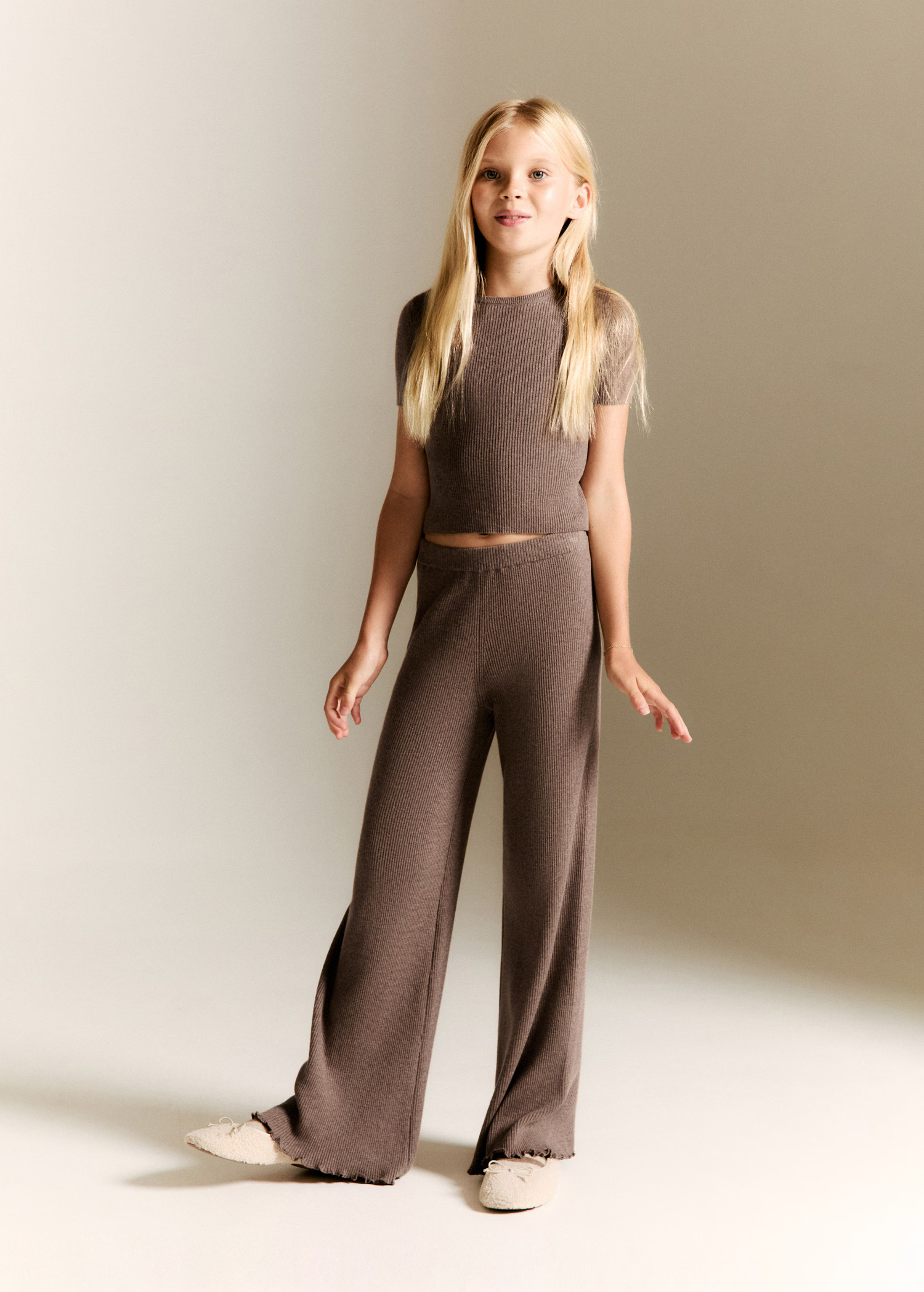 Ribbed-knit trousers - Kids | MANGO United Kingdom | MANGO (UK)