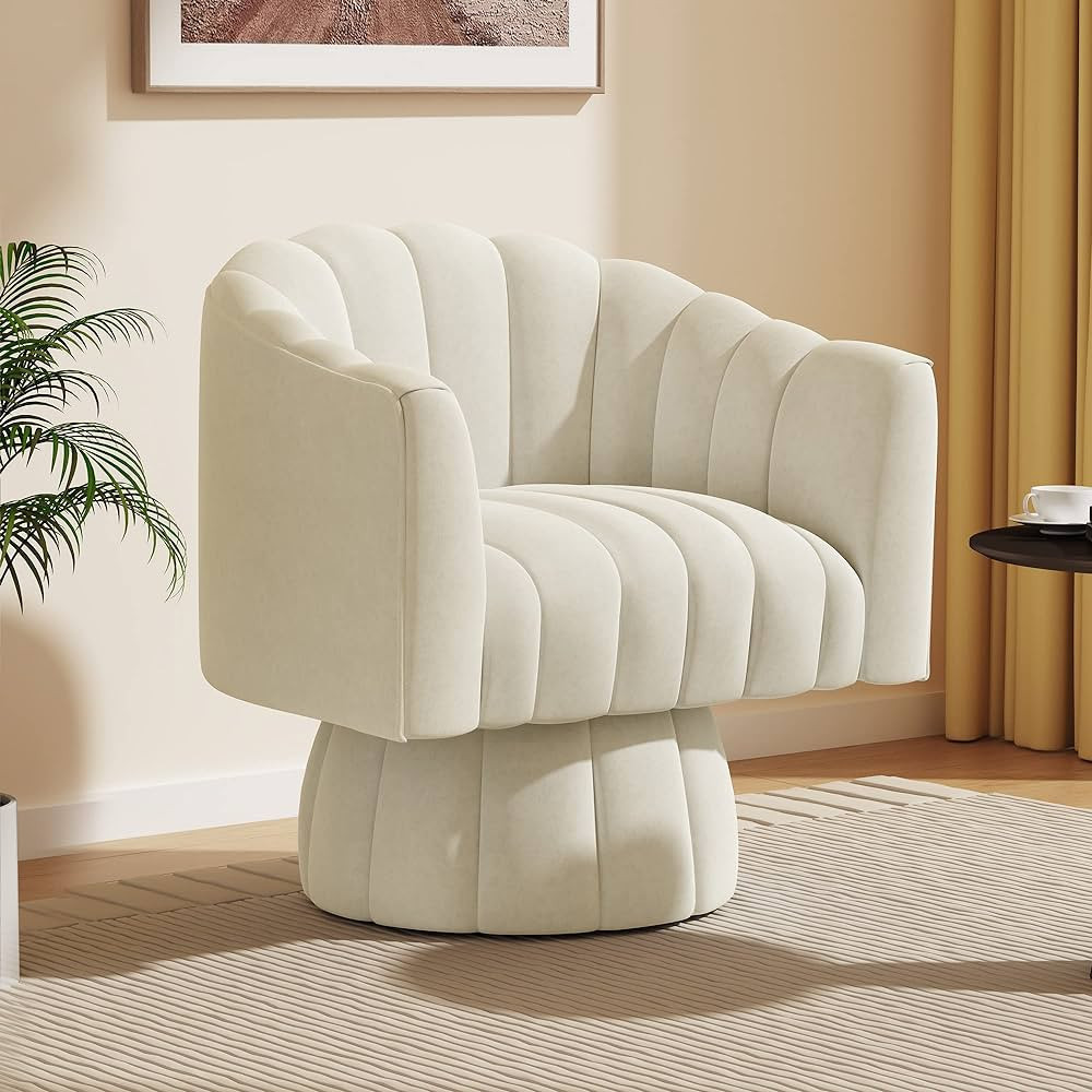 Dewhut Mid Century 360 Degree Swivel Cuddle Barrel Accent Sofa Chairs, Round Armchairs with Wide ... | Amazon (US)