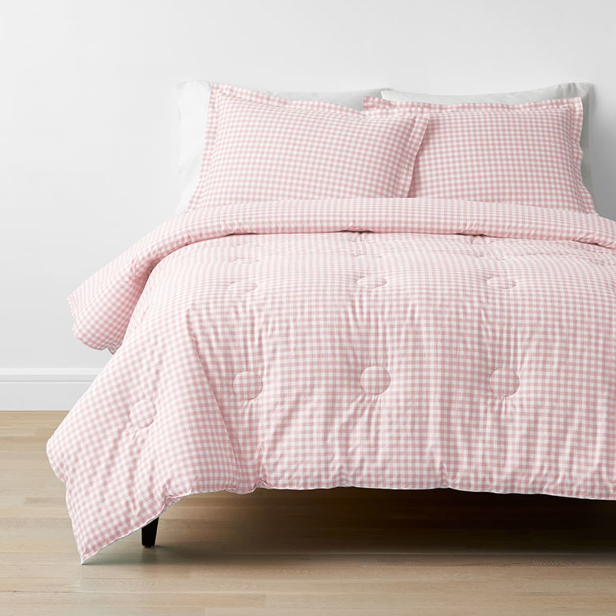 Company Kids™ Gingham Organic Cotton Percale Comforter Set | The Company Store