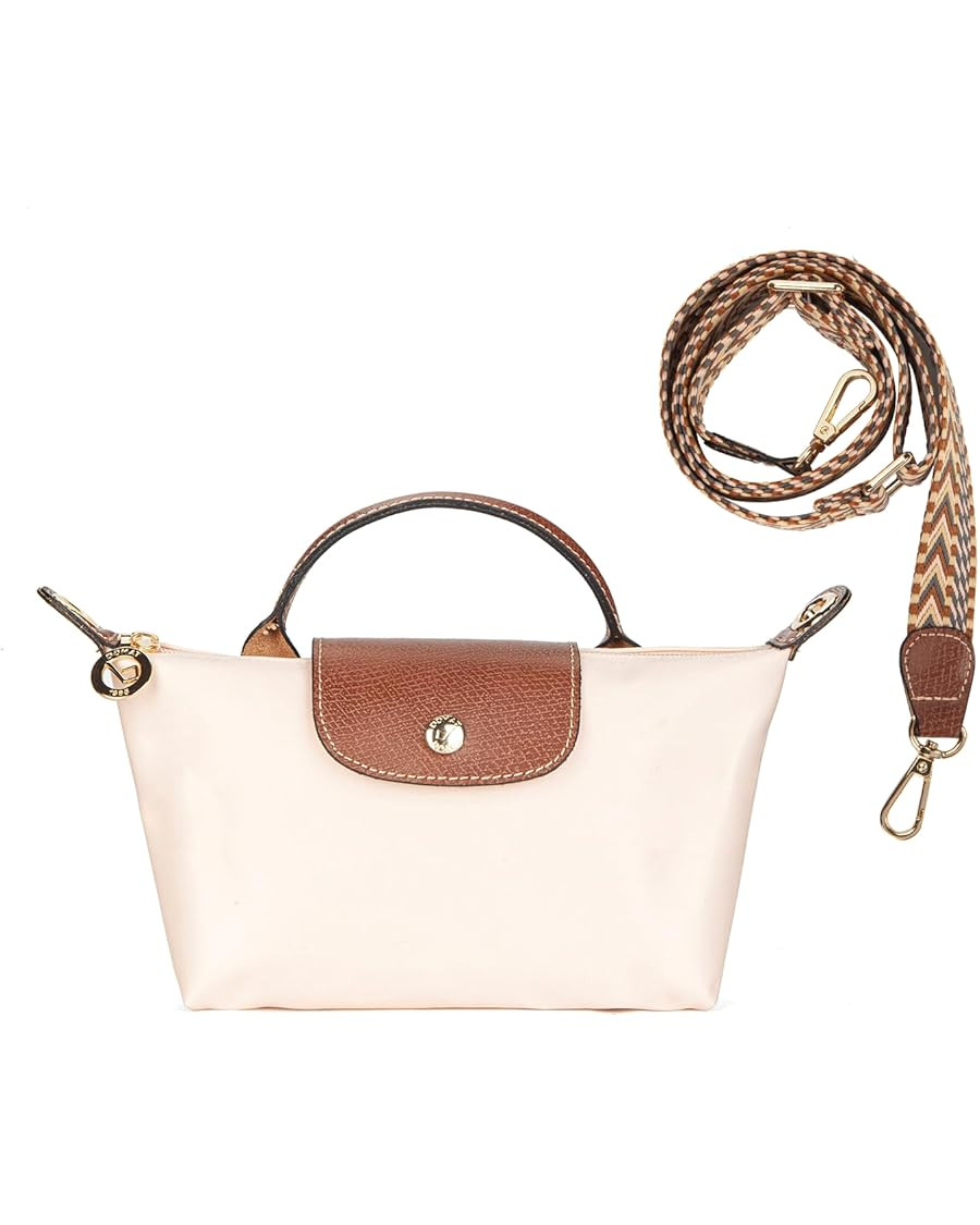 DOMAT Crossbody Bag for Women, Chic Lightweight Purse with Leather Top-handle, Compact Clutch Bag... | Amazon (US)