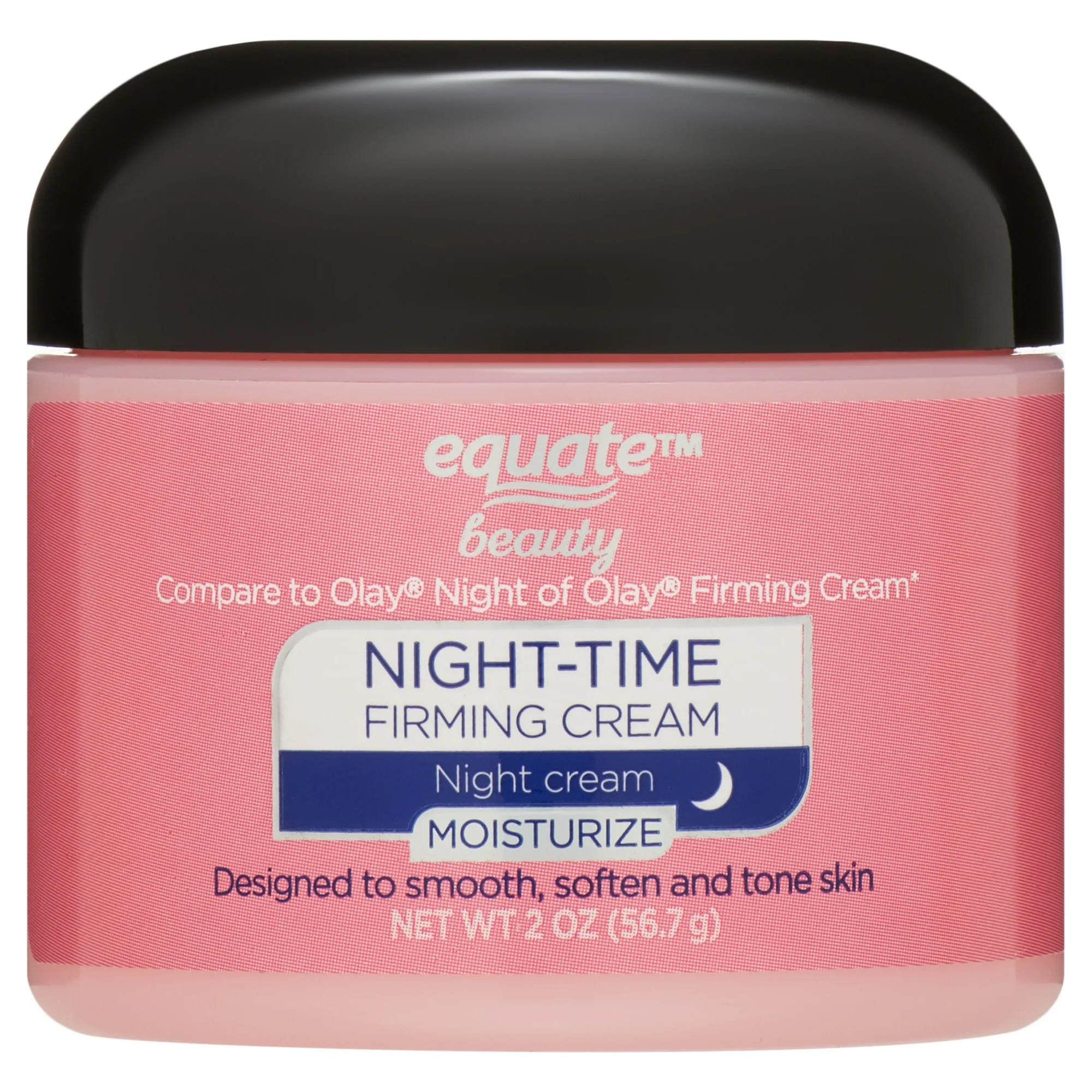 Equate Night Time Firming Moisturize Face Cream, All Skin Types, Fine Lines & Wrinkles, 2 oz | Walmart (US)
