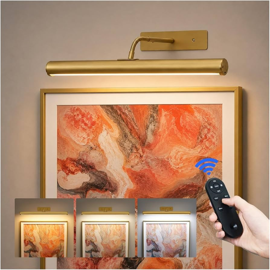 EZVALO 16" Picture Lights for Wall, 6000mAh Rechargeable Art Light with Remote, 3 CCT & Dimmable,... | Amazon (CA)