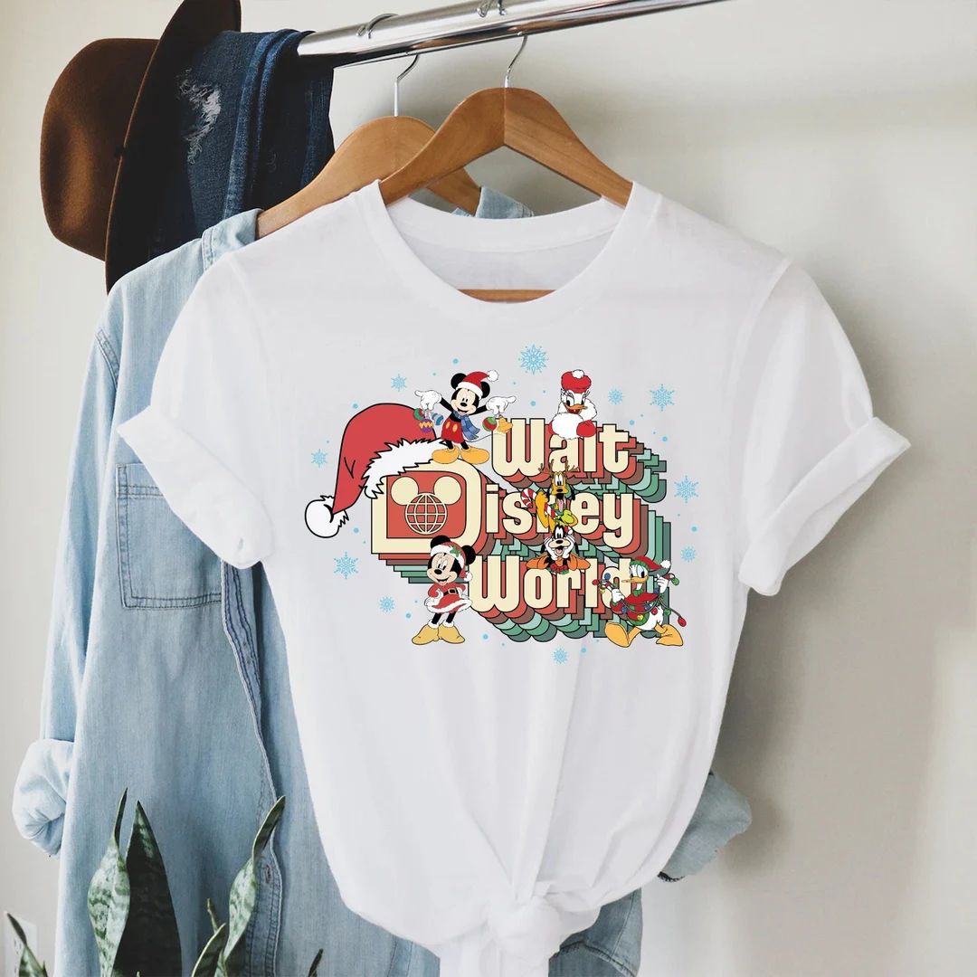 Vintage Walt Disney World Christmas Shirt Disney Vacation - Etsy | Etsy (US)