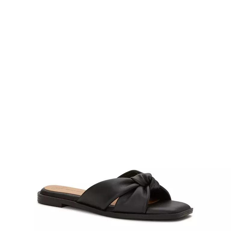 Time and Tru Women's Bow Slide Sandal 