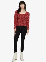 Electra Smocked Top Red Hot Leopard | Sanctuary Clothing