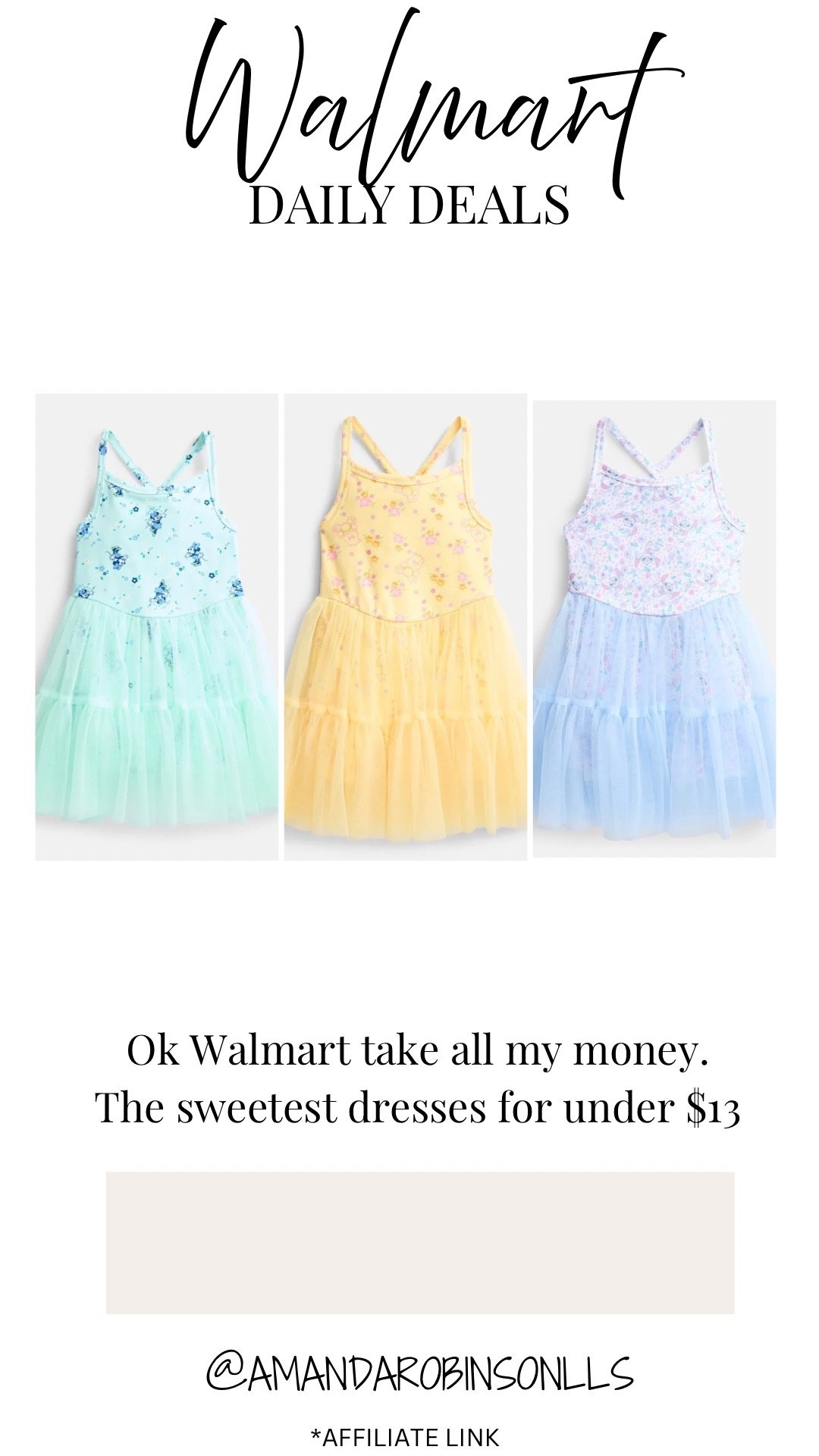 Walmart Daily Deals
Tutu dresses 

#LTKKids