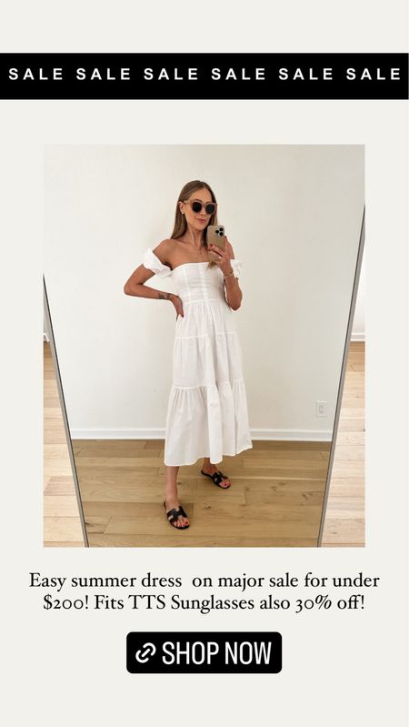White summer dress (tts) #dresses #whitedress #fashionjackson #shopbopsale 

#LTKFindsUnder100 #LTKOver40 #LTKSaleAlert