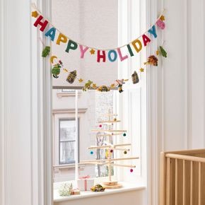 Happy Holidays Felt Garland | West Elm (US)