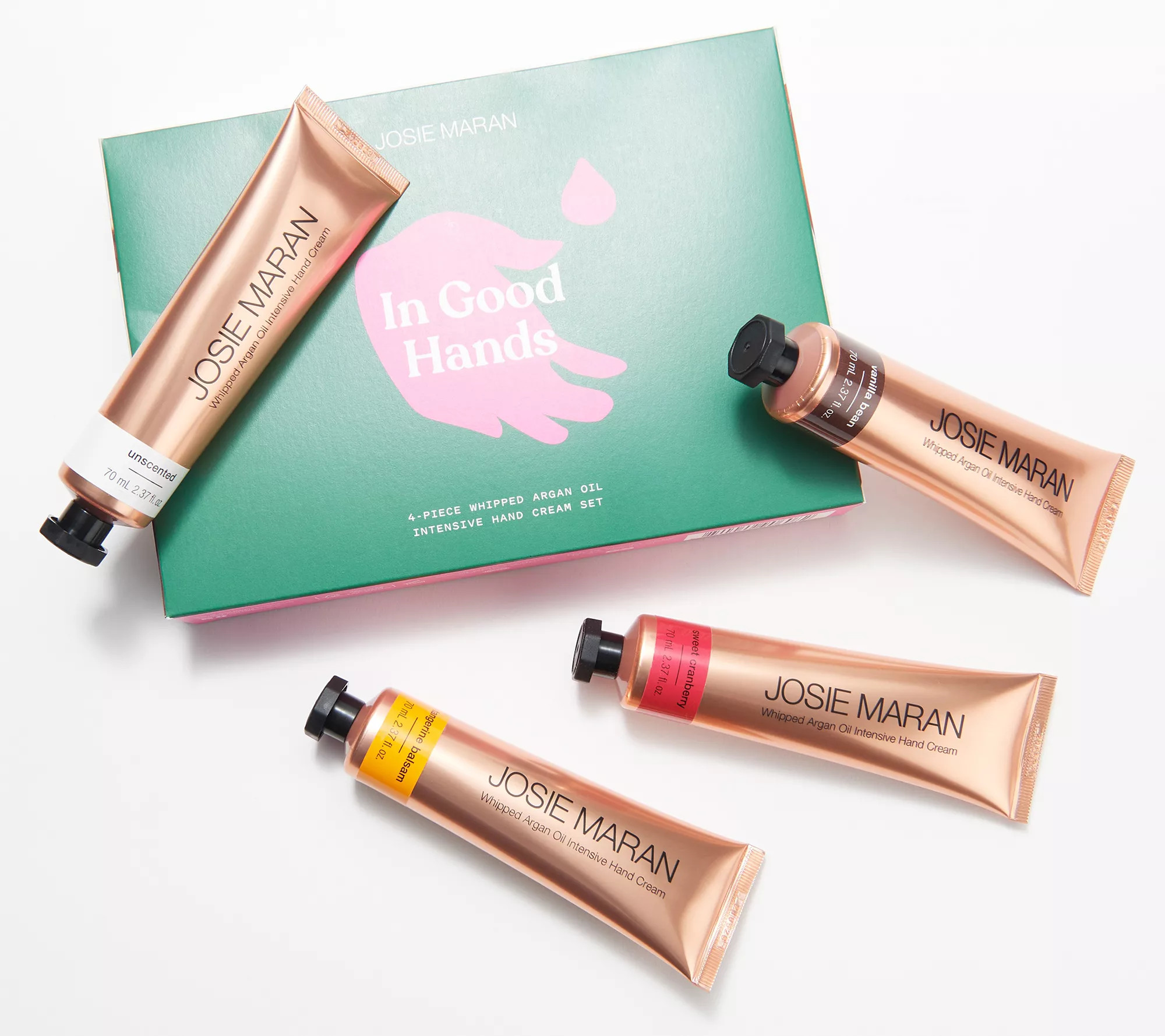Josie Maran Argan Whipped 4-Piece Hand Cream Gift Set w/ Box - QVC.com | QVC