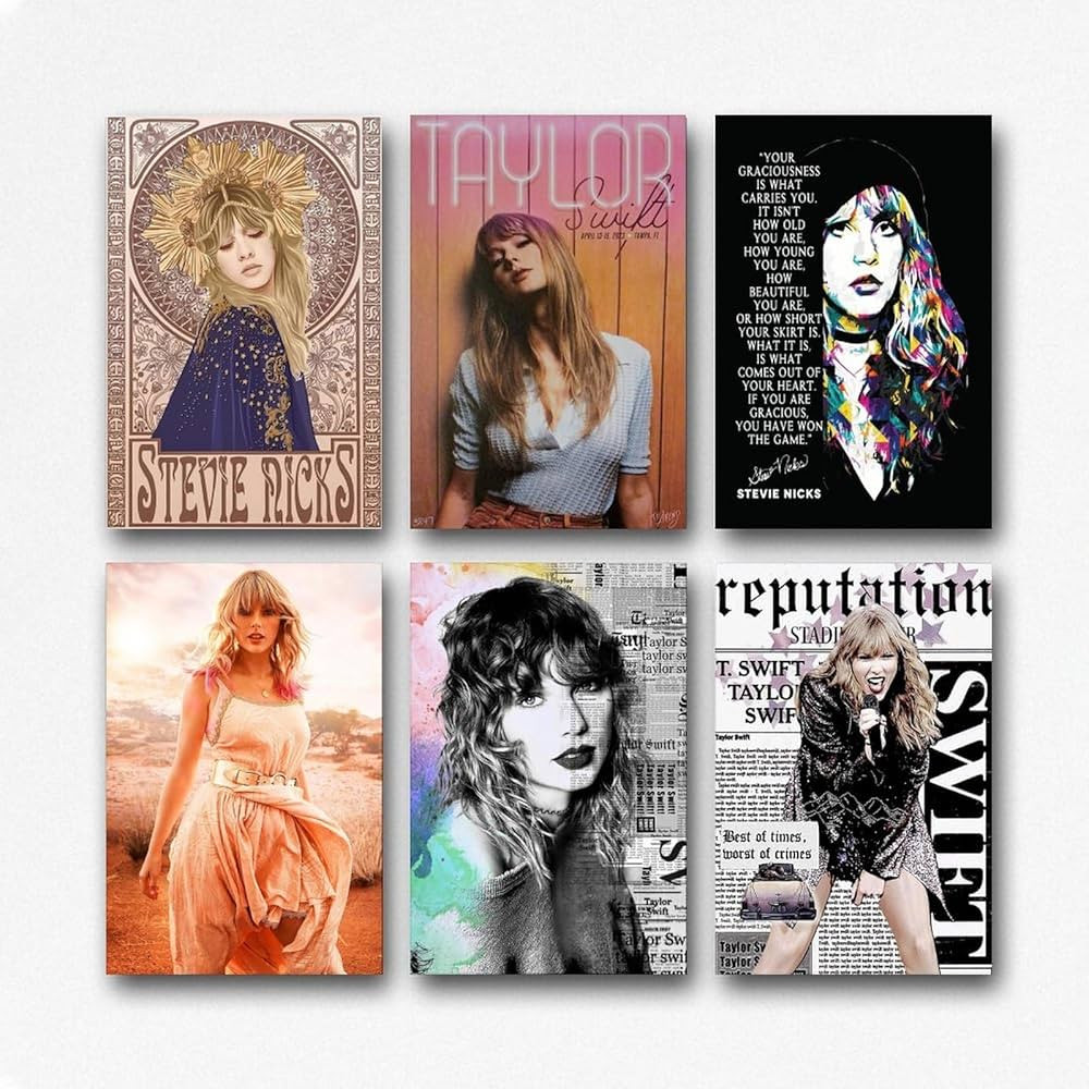 LVTFCO Popular Taylor Poster The Eras Tour For Walls Music Posters For Room Decor Aesthetic 6 Pcs... | Amazon (US)