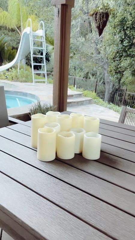 Favorite outdoor candles! Set them so that they all turn on at the same time. AA batteries & no melting in the sun. ☀️

#backyard #porchdecor #outdoorliving

#LTKhome