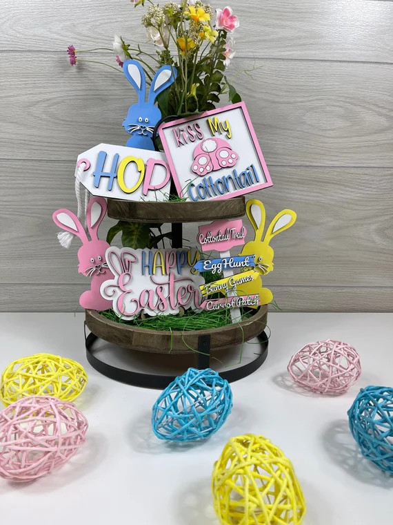 Tiered Tray Easter Decor / Easter Decor/tiered Tray Signs/3d | Etsy | Etsy (US)