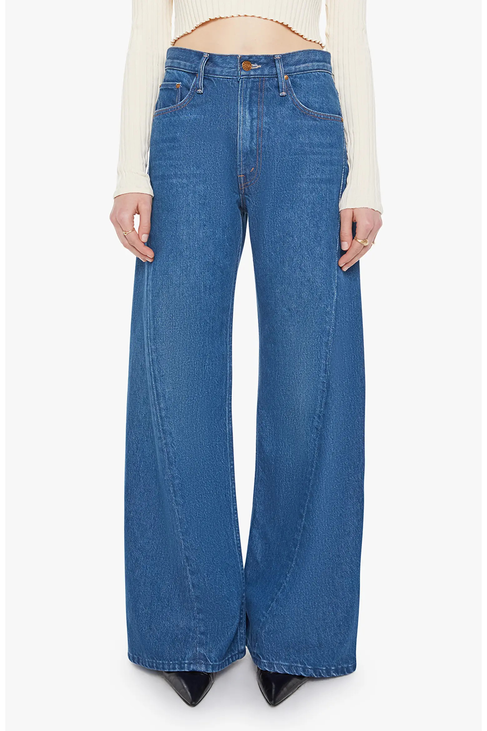 MOTHER Lemon Twist High Waist Wide Leg Jeans (Women) | Nordstrom | Nordstrom