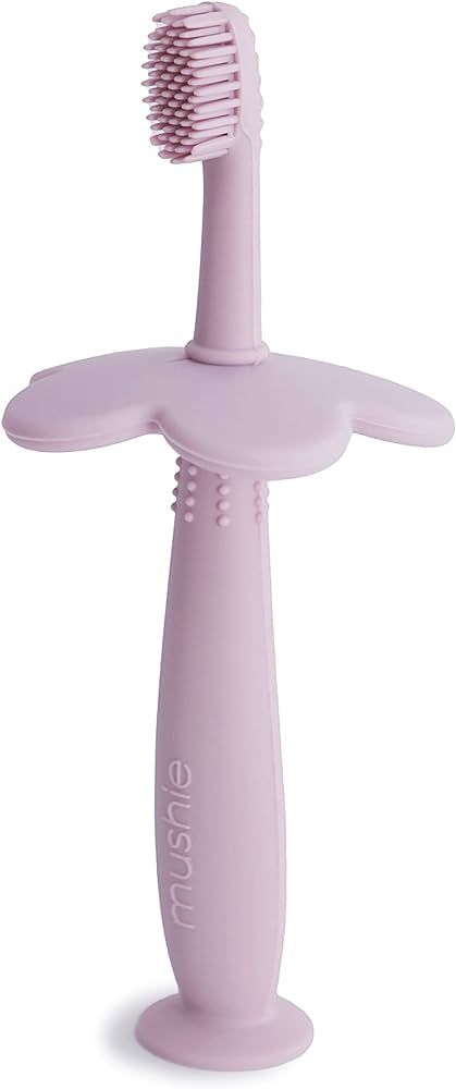 mushie Flower Toddler Training Toothbrush (Soft Lilac) | Amazon (US)