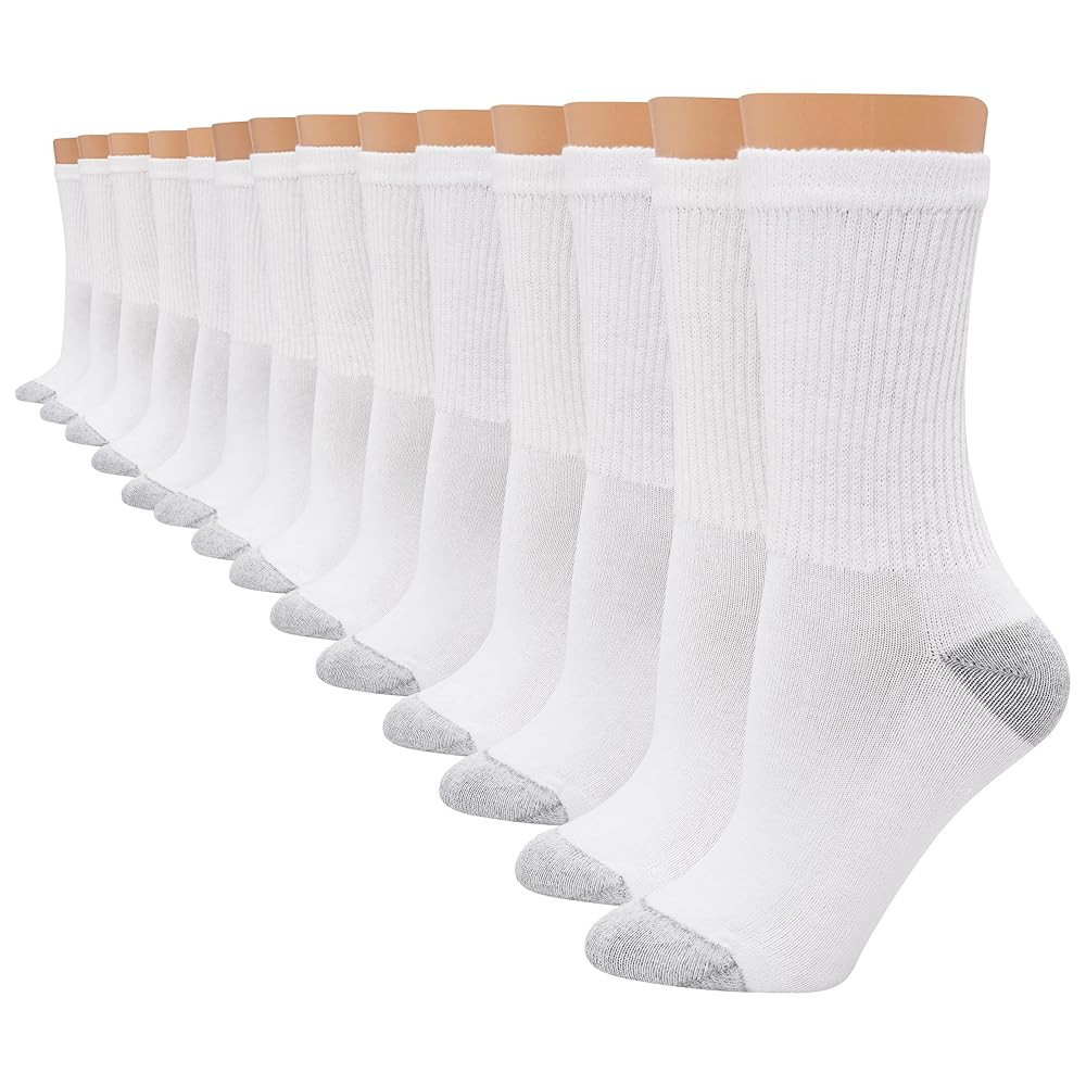 Hanes Women's Soft Moisture-Wicking Crew Socks, Multipack | Amazon (US)