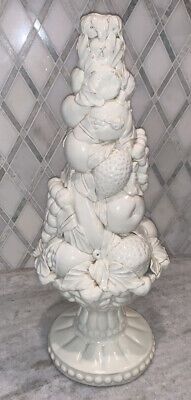 Vintage Casa Pupo White Fruit Topiary Art Pottery Spain 19” T Italian 50’s-60’s | eBay US