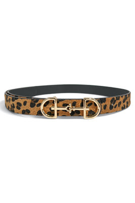 Connie Leopard Horsebit Buckle Belt Leopard | The Willow Tree