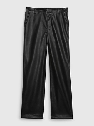 Mid Rise Vegan Leather Loose Pants | Gap (CA)