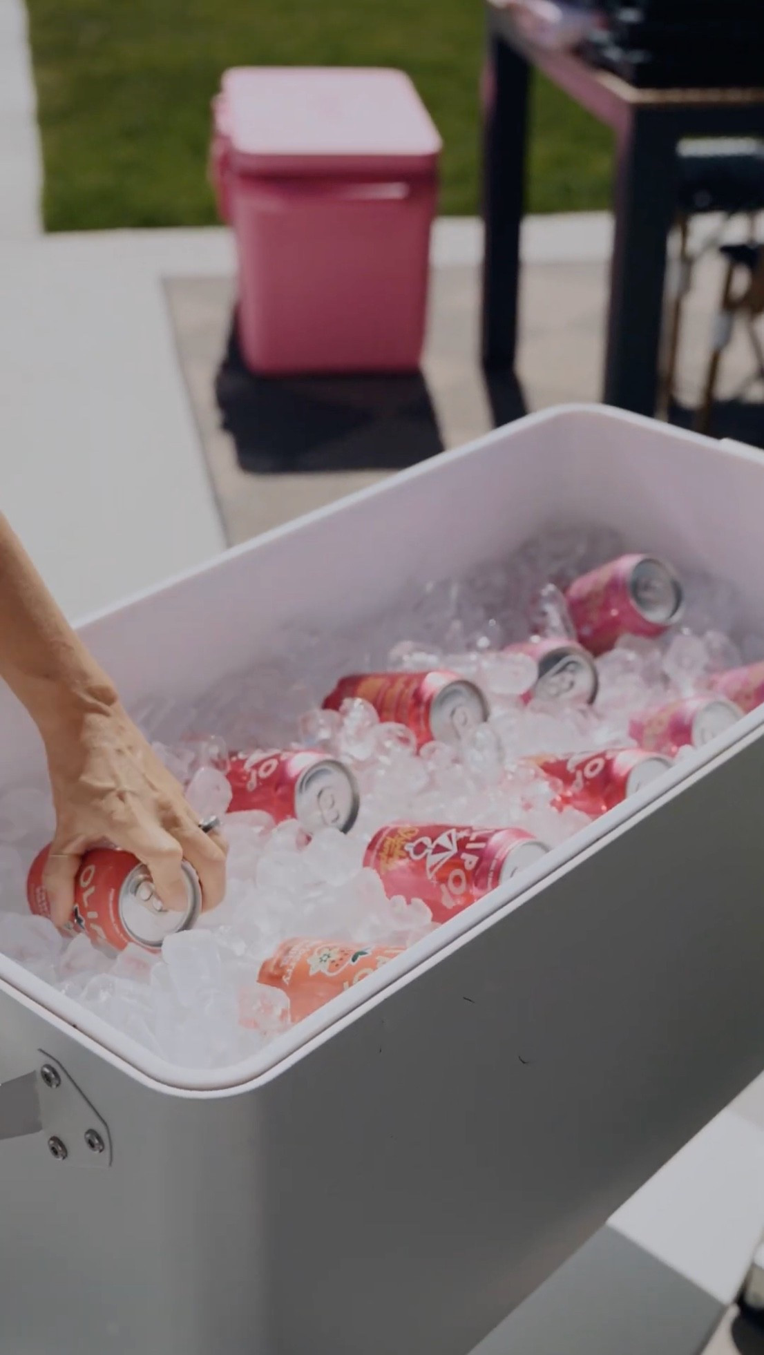 This cooler has become a staple for backyard BBQs, pool days, sports weekends, and summer get-togethers. It keeps drinks cold, looks so much nicer than a traditional cooler, and doubles as functional patio decor. One of those purchases we reach for all summer long.

#LTKSeasonal #LTKHome #LTKmomlife