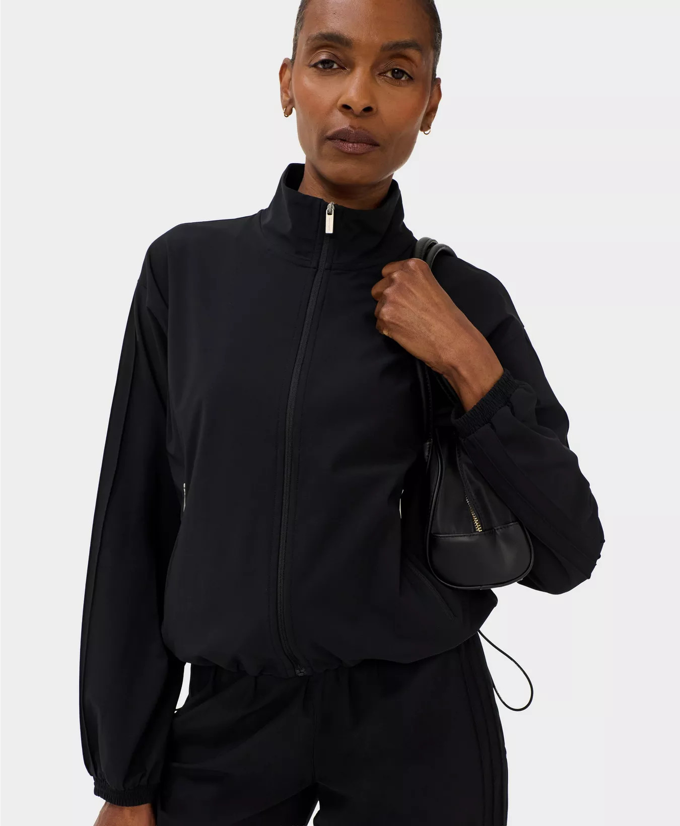 Power On Studio Zip Up - Black | Women's Jumpers + Hoodies | Sweaty Betty | Sweaty Betty UK