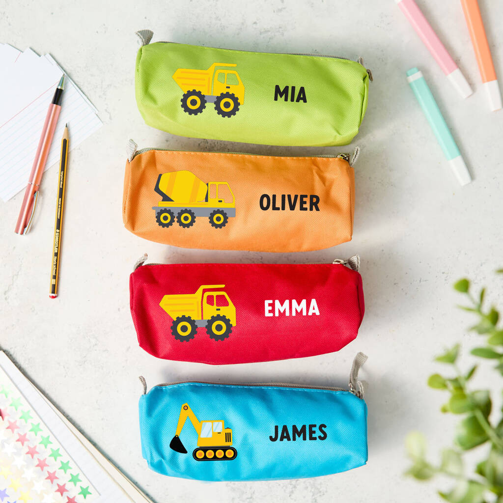 Kids Construction Pencil Case Personalised Gift | Not On The High Street