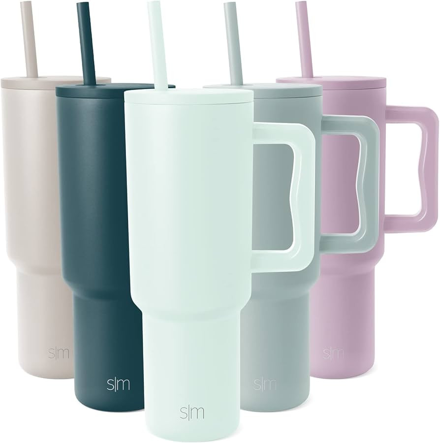 Simple Modern 40 oz Tumbler with Handle and Straw Lid | Insulated Cup Reusable Stainless Steel Wa... | Amazon (US)