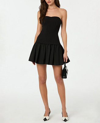 ASTR the Label Women's Strapless Drop Waist Dress - Macy's | Macy's