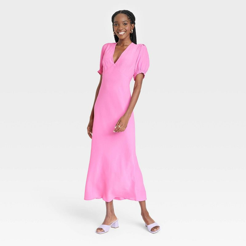 Women's Puff Short Sleeve Dress - A New Day™ | Target