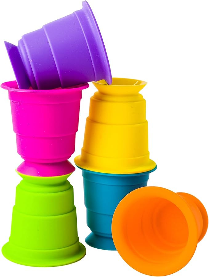 Fat Brain Toys FA183-1 Suction Kupz Baby Toys & Gifts for Ages 1 To 2, Multicolor | Amazon (US)