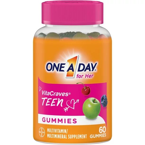 One A Day VitaCraves Teen for Her Multivitamin Gummies, 60 Count | Walmart (US)