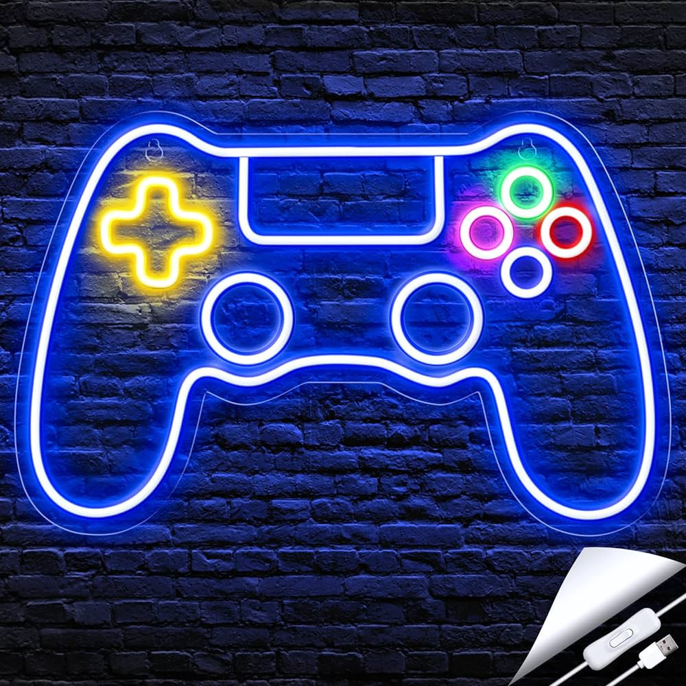Kavaas Gamer Neon Sign, Game Controller Neon Sign for Gamer Room Decor - Gaming Neon Sign for Tee... | Amazon (US)