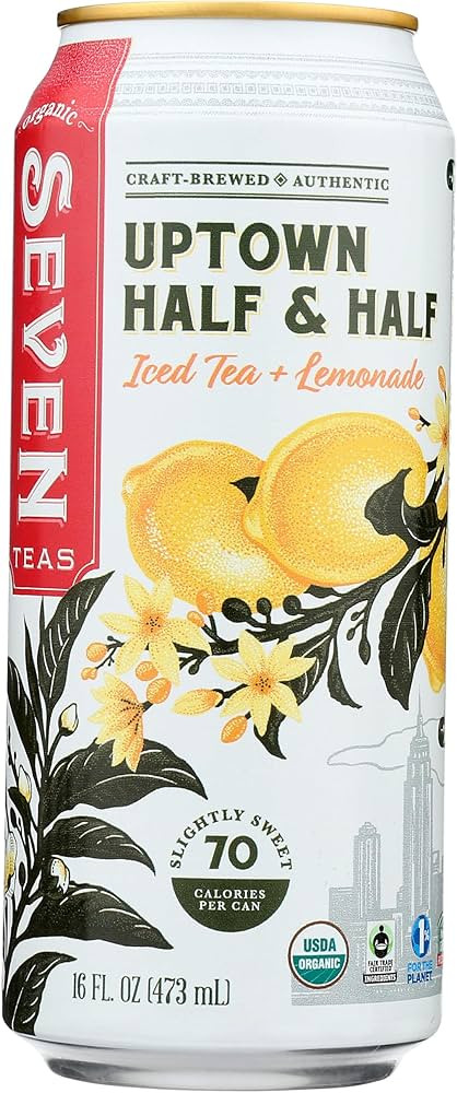 SEVEN TEAS Organic Uptown Half & Half Iced Tea & Lemonade, 16 FZ | Amazon (US)