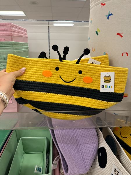 Add some cute whimsy to your space with this charming bee rope basket from The Big One. Perfect for toddler little kids playroom or bedroom or nursery. On sale!

#LTKFindsUnder50 #LTKKids #LTKSaleAlert