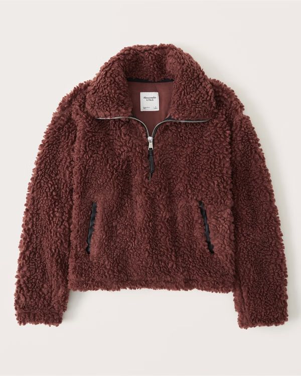 Sherpa Half-Zip Sweatshirt | Abercrombie & Fitch (US)