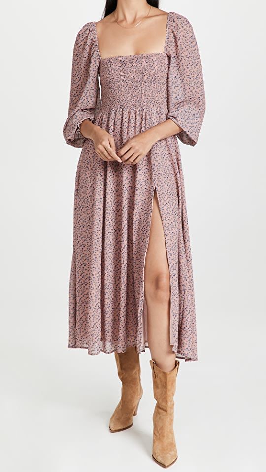o.p.t Classic Smocked Maxi Dress | SHOPBOP | Shopbop