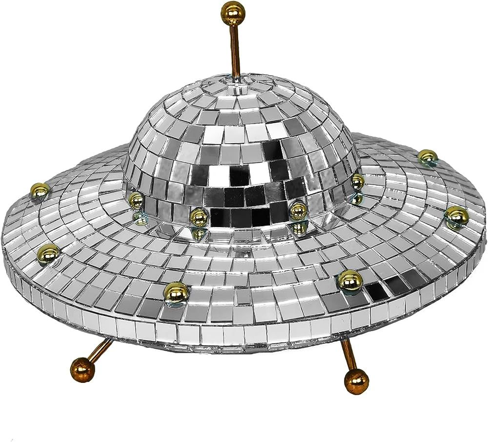 UFO-Shaped Disco Ball Home Décor - Mirror Decorations for Table, Desk, Home, Party, Bar, Disco S... | Amazon (US)
