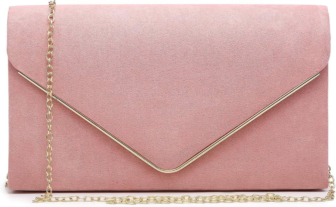 Dasein Women Faux Suede Evening Clutch Bags Formal Party Clutches Wedding Purses Cocktail Prom Cl... | Amazon (US)