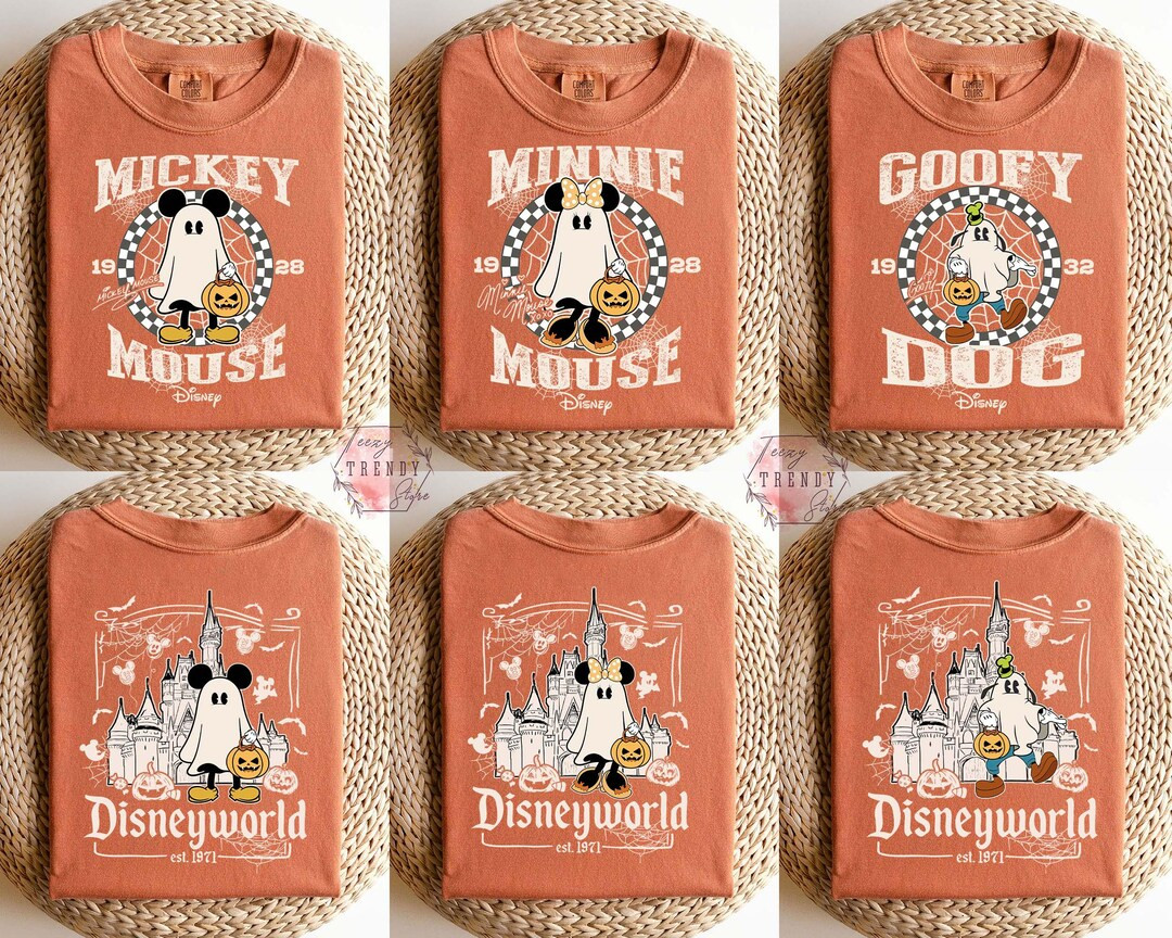 2-Sided Disney Mickey & Friends Ghost Shirt, Mickey Signature T-Shirt, Disneyworld T-shirt, Hallo... | Etsy (US)