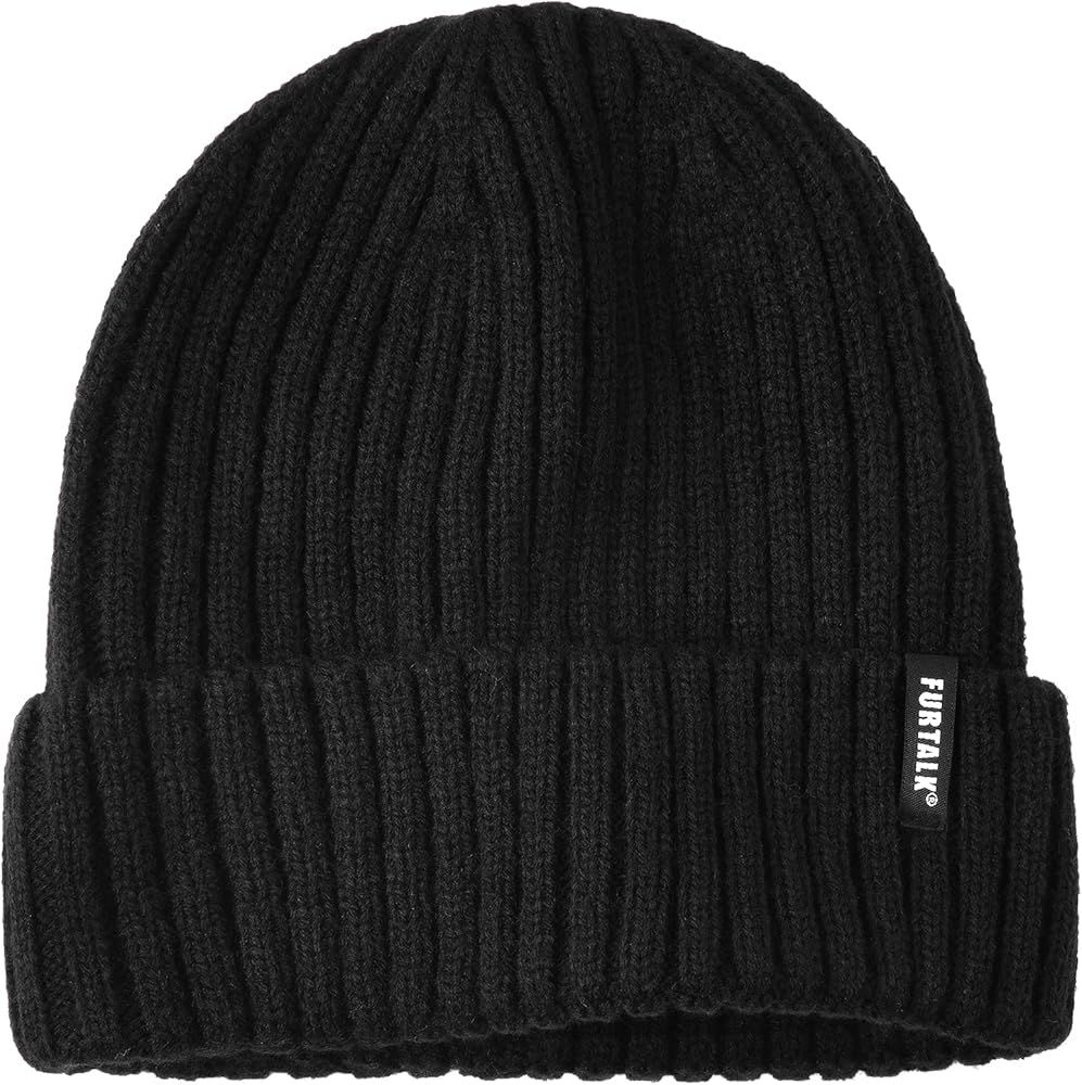 FURTALK Beanie Men Women Warm Winter Hats Acrylic Knit Cuffed Beanie Daily Beanie Hat Unisex Plai... | Amazon (US)