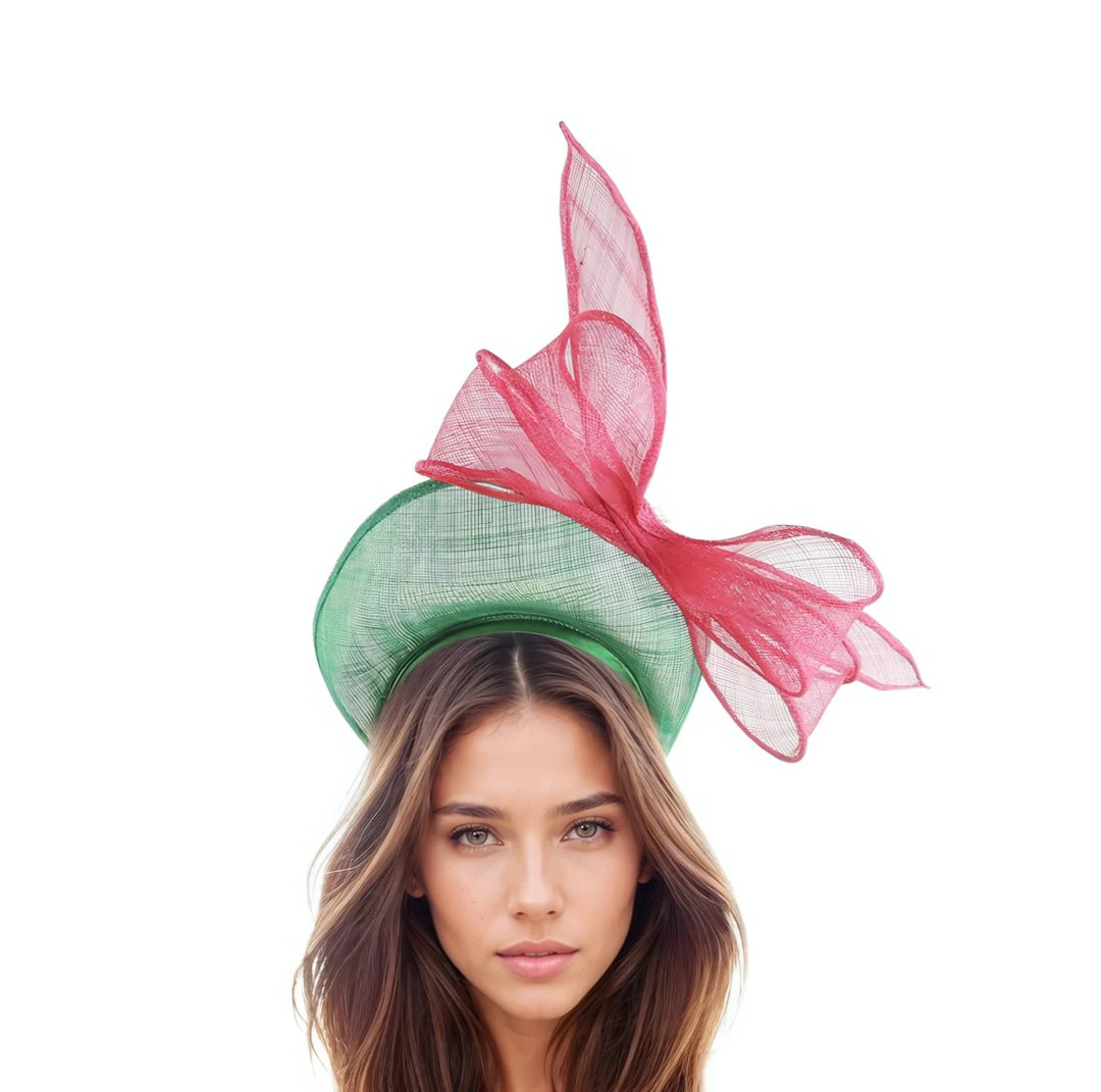 Emerald Green Fuchsia Hot Pink Halo Crown Fascinator Womens Kentucky Derby Ascot Fascinator Hat T... | Etsy (US)