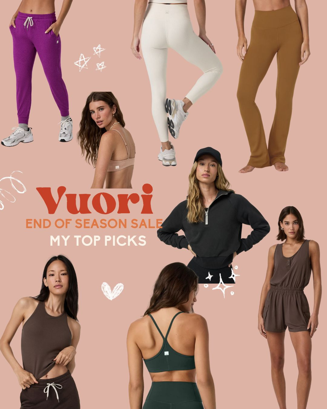 Rounded up a few of my top picks from the Vuori end of season sale. I wear XS in most things but if you have questions about a specific piece, let me know! 

 #LTKfitnessgoals #LTKActive #LTKSaleAlert