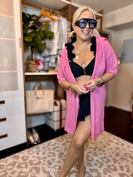Get this Amazon swimsuit, it’s so good! I threw this cute cardigan over it for the pool. Needs to come on our cruise! 

#LTKfindsunder50 #LTKmidsize #LTKover40